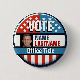 Custom Campaign Template Photo 6 Cm Round Badge