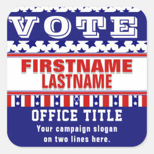 Custom Campaign Template Round Classic Round Stick Square Sticker