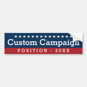Custom Campaign - Traditional Design with Position Bumper Sticker