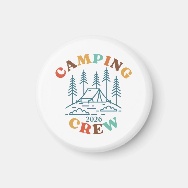 Custom Camping Crew Magnet (Front)