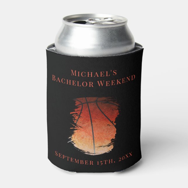 Custom Can Cooler Bachelor Basketball Weekend (Can Front)