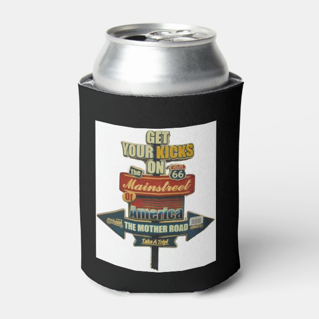 CUSTOM "CAN COOLER" ***ROUTE 66*** CAN COOLER (Can Front)