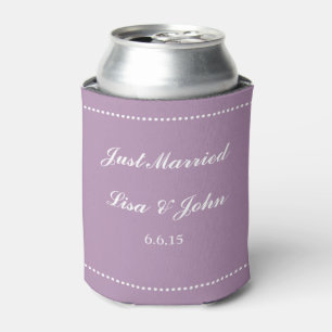 Custom Can Cooler-Wedding Just Married Cooler