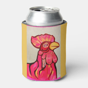 Custom Can Cooler with Red Rooster