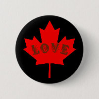 Custom Canada Day love pin button