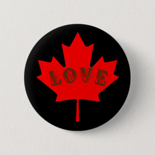 Custom Canada Day love pin button
