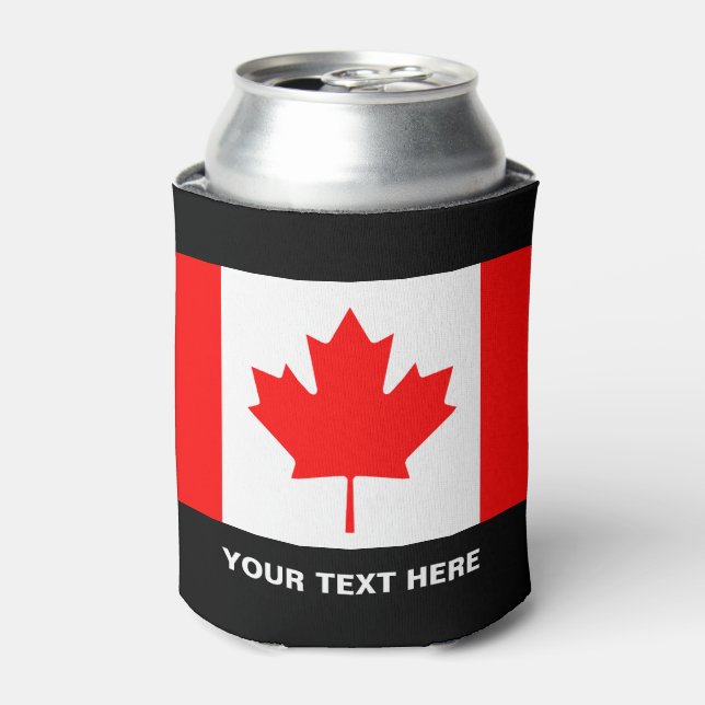 Custom Canadian flag can coolers for Canada Day (Can Front)