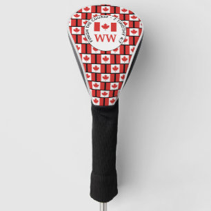 Custom Canadian Flag of Canada Monogram DRIVER Golf Head Cover