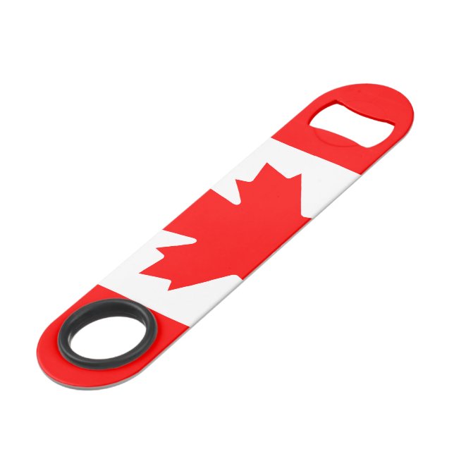 Custom Canadian flag Pro Speed bottle opener (Front Angled)