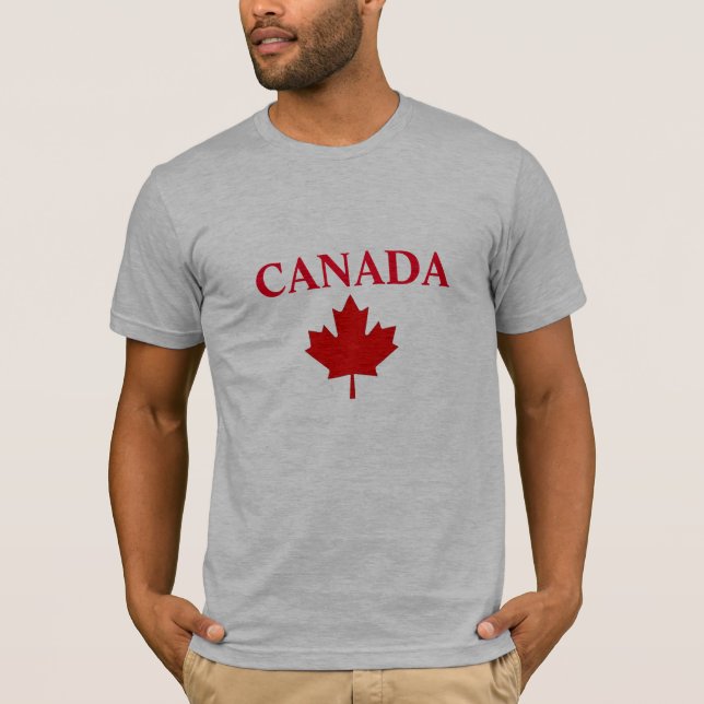 Custom Canadian Maple Leaf Canada Pride Design T-Shirt (Front)