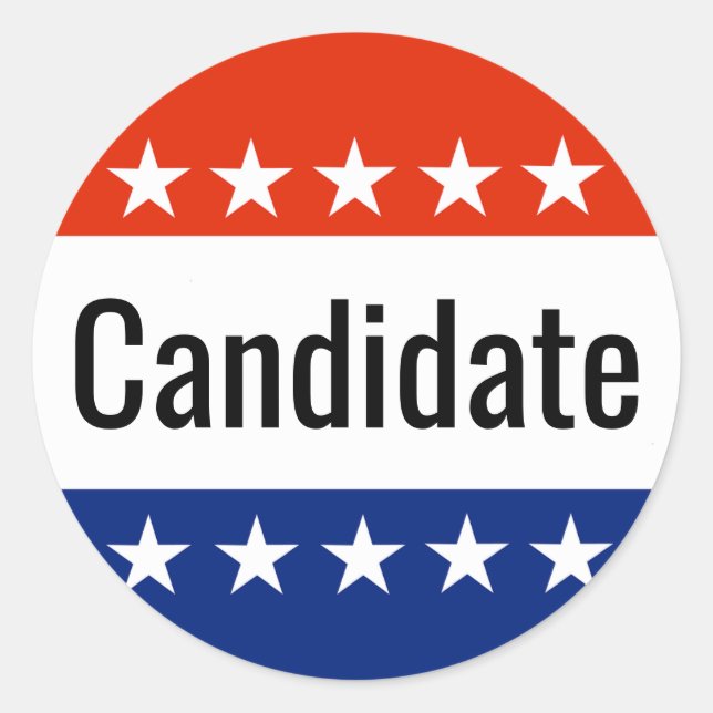 Custom Candidate Campaign 2022 Election Classic Round Sticker (Front)