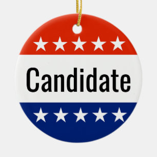 Custom Candidate Campaign 2024 Election Ceramic Tree Decoration