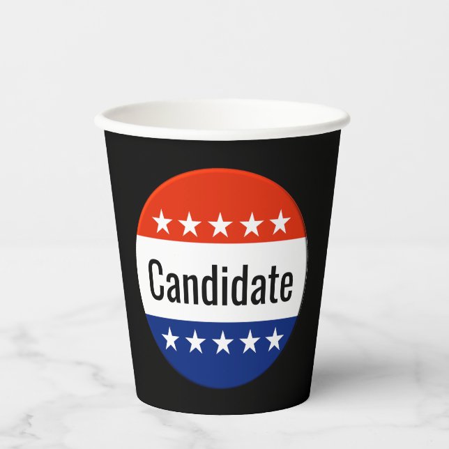 Custom Candidate Campaign 2024 Election Paper Cups (Front)