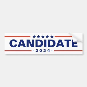 Custom Candidate Name Bumper Sticker