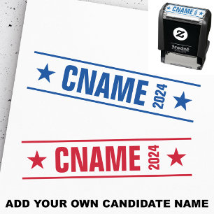 Custom candidate name political election campaign self-inking stamp