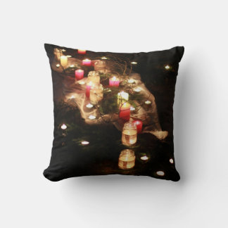 Custom Candle Glow Throw Pillow by Sotnichenko