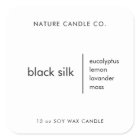 Custom Candle Label Black And White