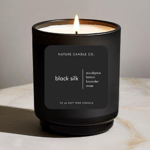 Custom Candle Label Black And White