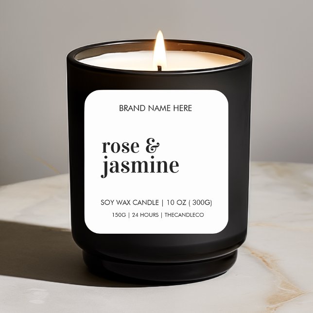 Custom Candle Label Sticker | Black and White  (Creator Uploaded)