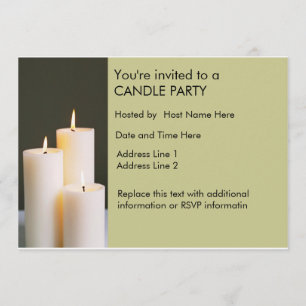 Custom Candle Party Invites