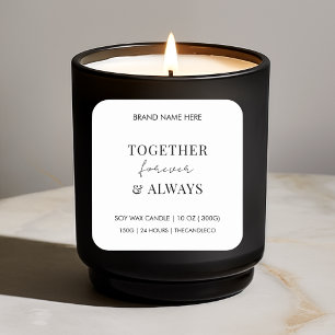Custom Candle    Together Forever and Always Square Sticker
