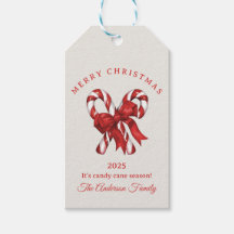 Custom candy cane merry Christmas red