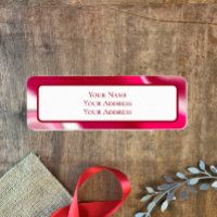 Custom Candy Cane Red Christmas Return Address