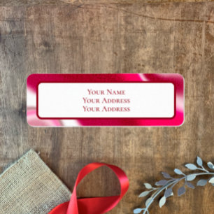 Custom Candy Cane Red Christmas Return Address