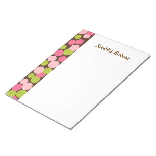 Custom Candy Polka Dots Notepad