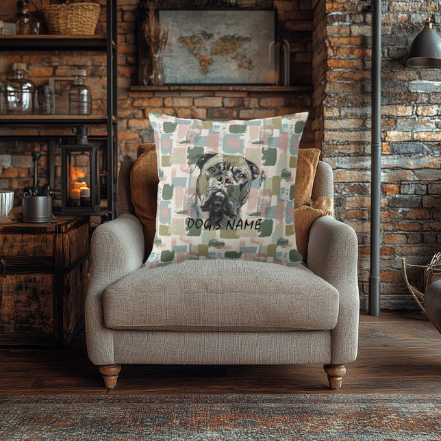 Custom Cane Corso Pillow Abstract Pattern (Creator Uploaded)