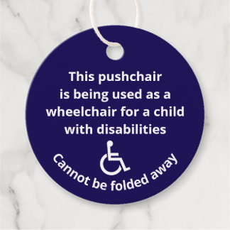 Custom Cannot Be Folded Away Stroller Wheelchair Favour Tags
