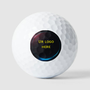 "Custom Canvas: Design Your Logo on our Black Bg. Golf Balls
