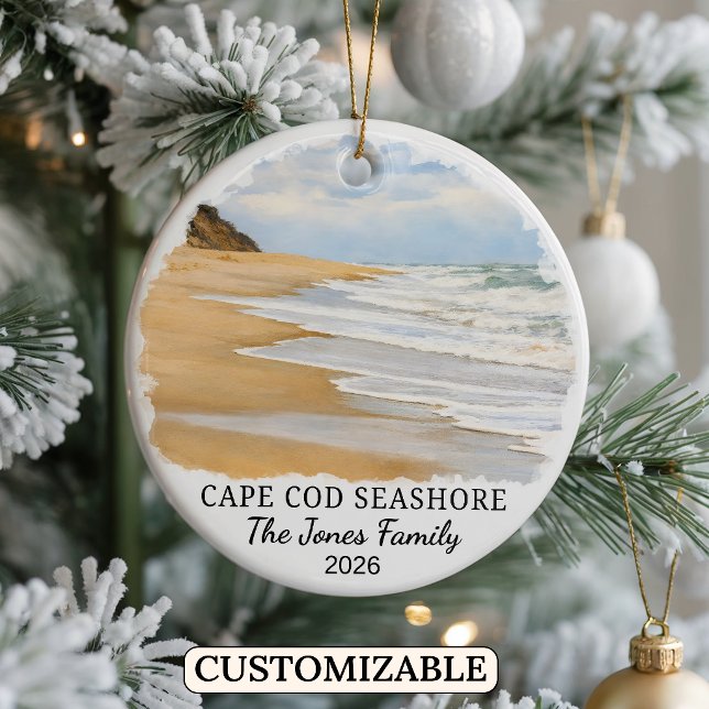 Custom Cape Cod National Seashore, Massachusetts Ceramic Tree Decoration (Creator Uploaded)