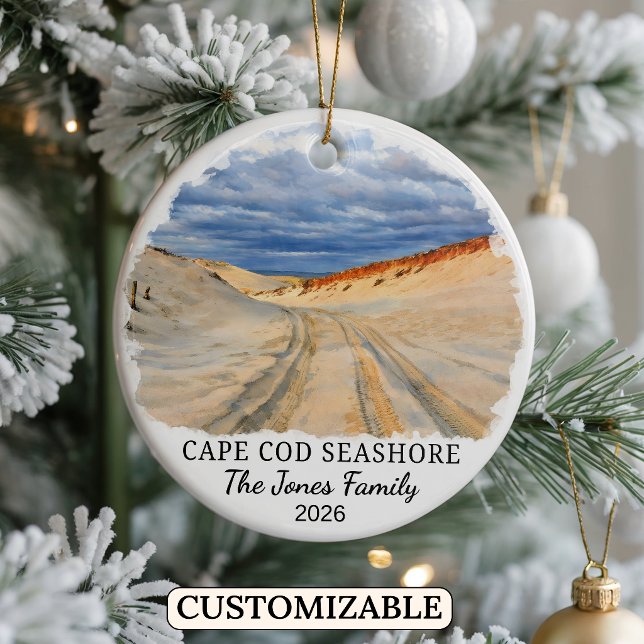 Custom Cape Cod National Seashore, Massachusetts Ceramic Tree Decoration (Creator Uploaded)