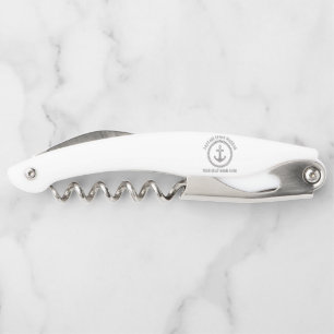 Custom captain and boat name anchor corkscrew