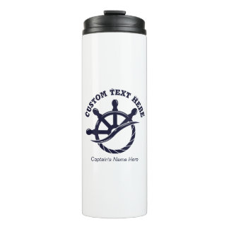 Custom Captain Boat Nautical Gift Thermal Tumbler