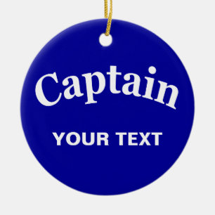 CUSTOM CAPTAIN CERAMIC TREE DECORATION