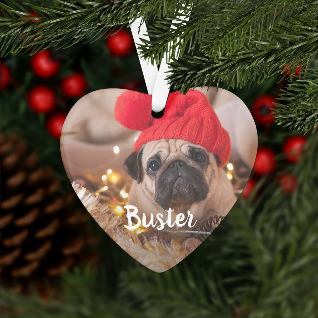 Custom Caption Pet Photo Ornament (Creator Uploaded)