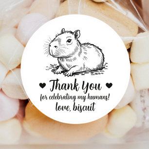 Custom Capybara Wedding Favour Stickers