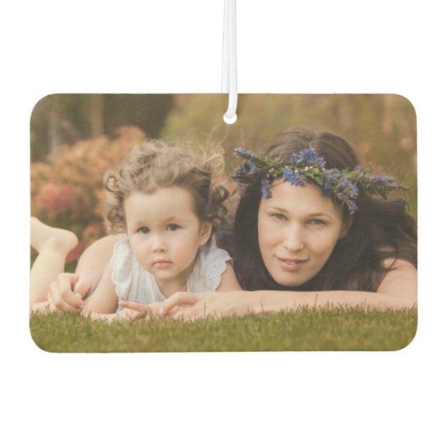 Custom Car Accessories, personalised Photo gift. Car Air Freshener (Front)