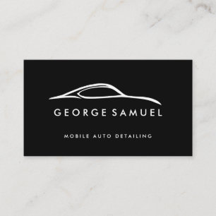 Custom Car Repair & Modern Auto Detailing Business Card