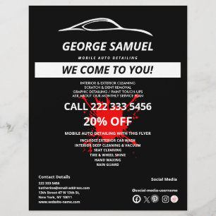 Custom Car Repair & Modern Auto Detailing  Flyer