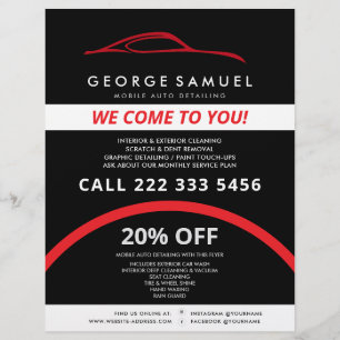 Custom Car Repair & Modern Auto Detailing  Flyer