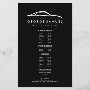 Custom Car Repair & Modern Auto Detailing Flyer