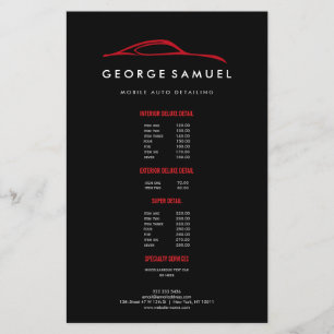 Custom Car Repair & Modern Auto Detailing Flyer