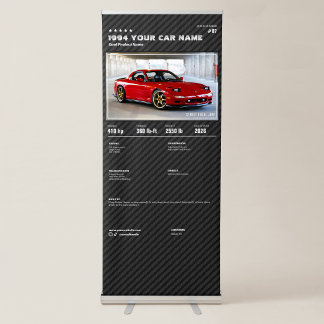 Custom Car Show Boad - Carbon Texture Retractable Banner