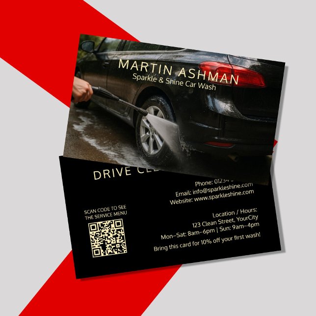 Custom Car Wash Business Cards – Professional Auto (Creator Uploaded)