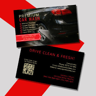 Custom Car Wash Business Cards – Professional Auto