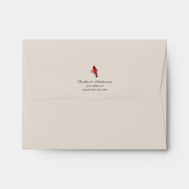Custom Cardinal Envelope (Back (Top Flap))