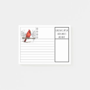 Custom Cardinals Appear When Angels Are Near Post-it Notes